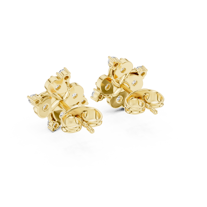 Zelvienne Sculpted Floral Diamond Studs