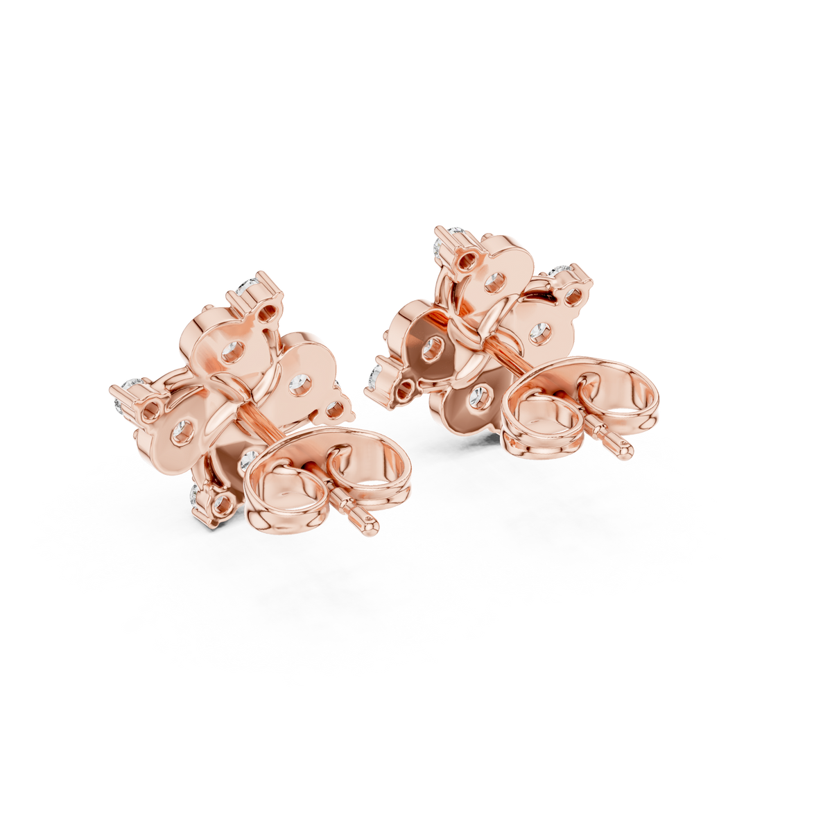 Zelvienne Sculpted Floral Diamond Studs