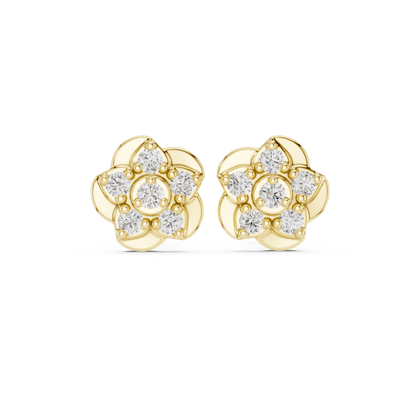 Calvera Sculpted Floral Cluster Studs