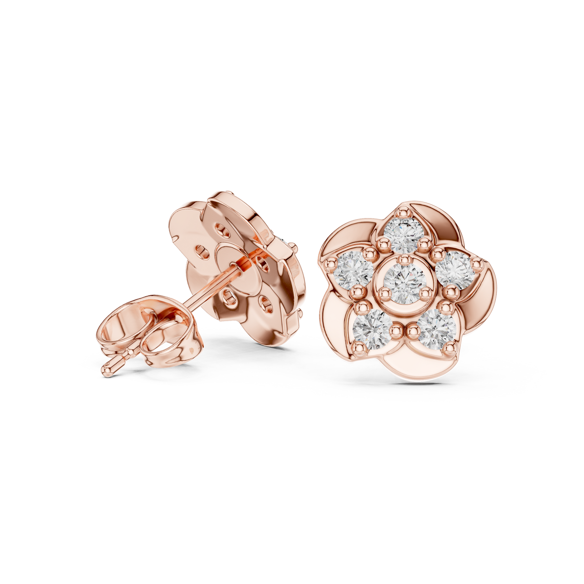 Calvera Sculpted Floral Cluster Studs