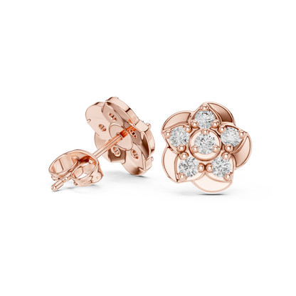 Calvera Sculpted Floral Cluster Studs