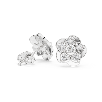 Calvera Sculpted Floral Cluster Studs