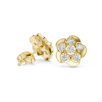 Calvera Sculpted Floral Cluster Studs