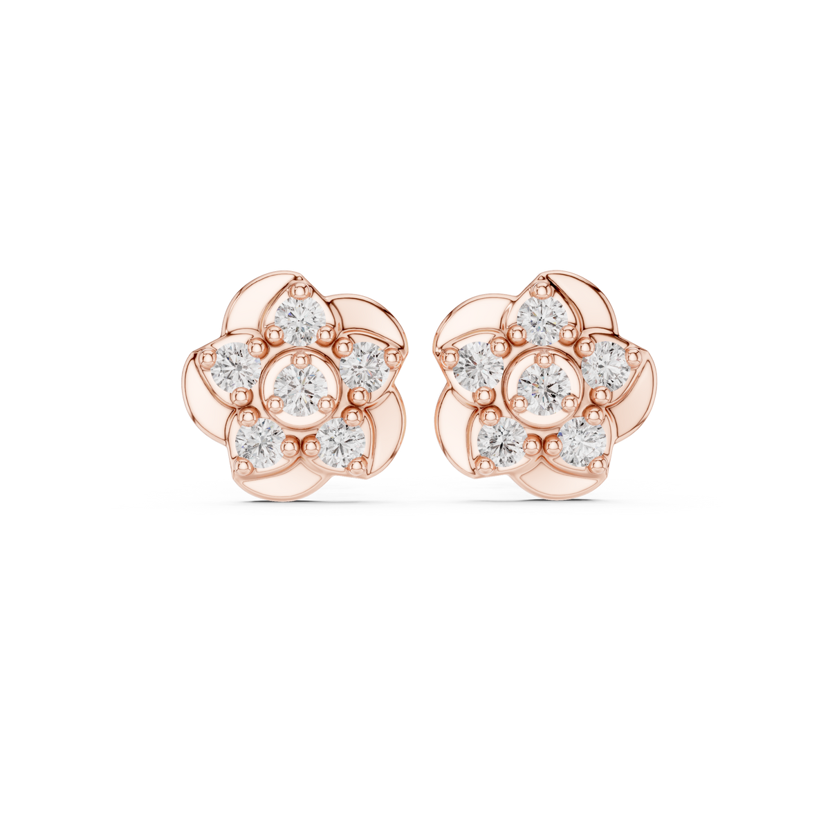 Calvera Sculpted Floral Cluster Studs