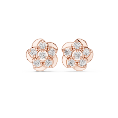 Calvera Sculpted Floral Cluster Studs
