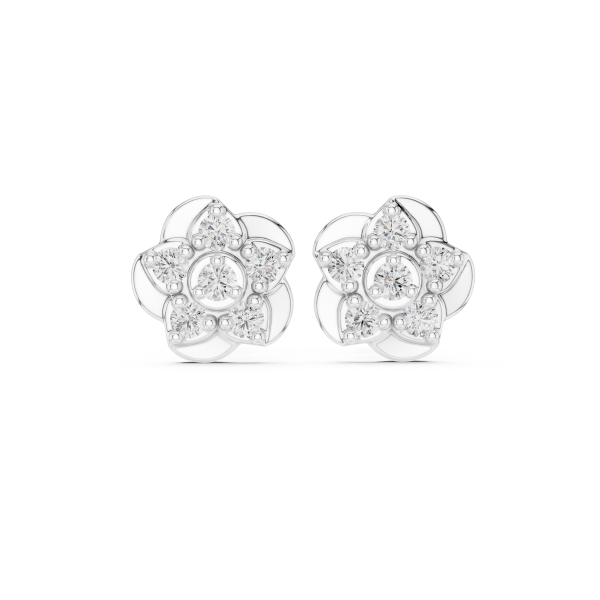 Calvera Sculpted Floral Cluster Studs