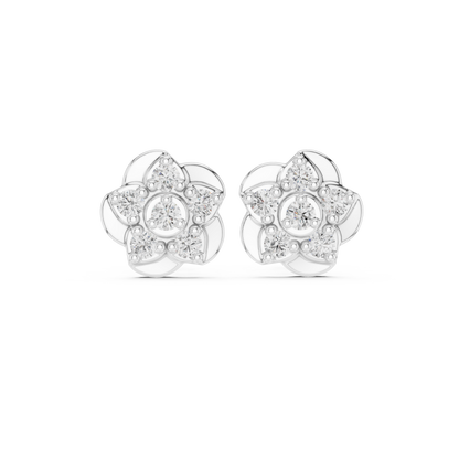 Calvera Sculpted Floral Cluster Studs