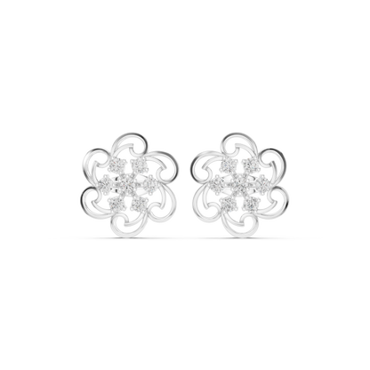 Aurevia Swirl Bloom Diamond Studs