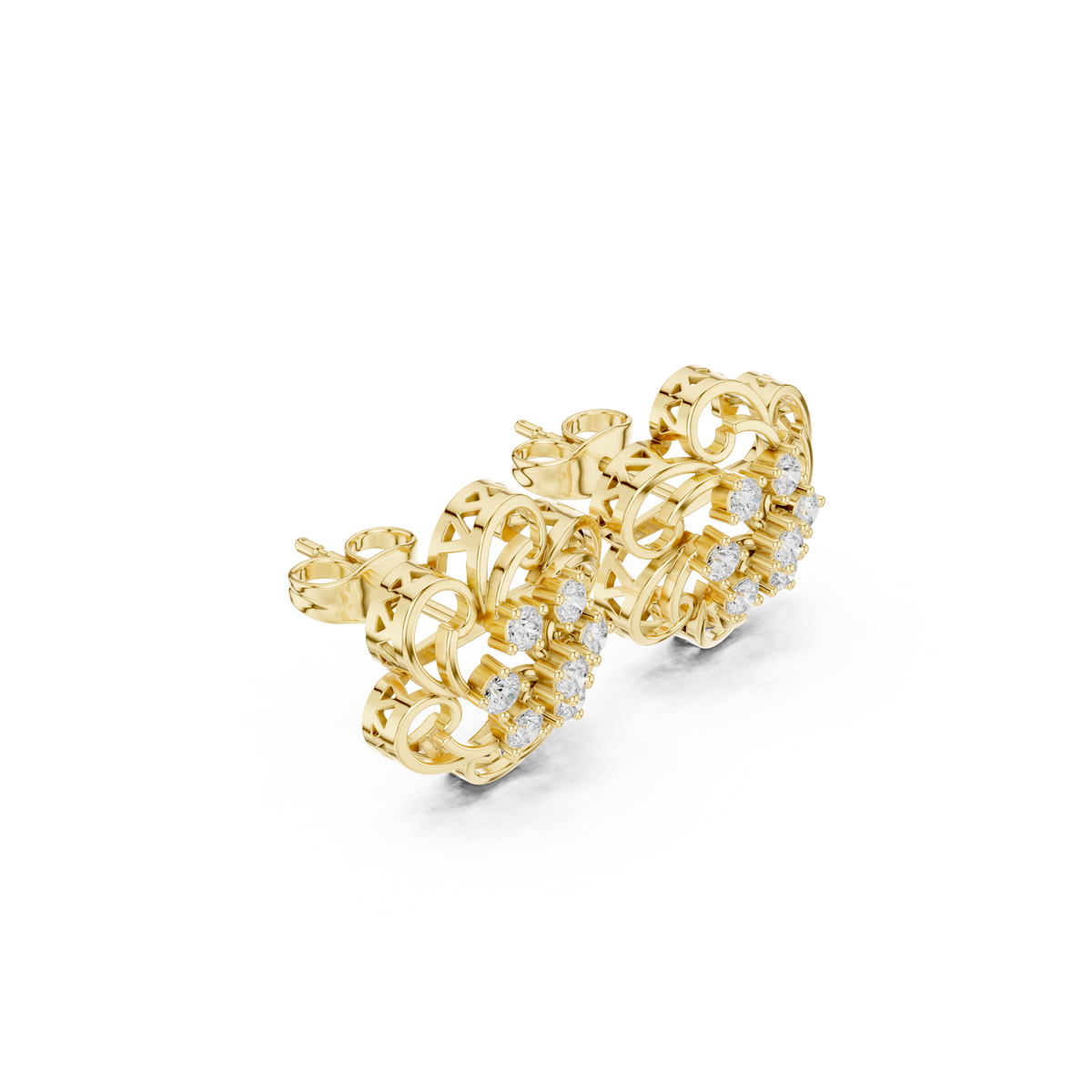 Aurevia Swirl Bloom Diamond Studs