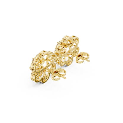 Aurevia Swirl Bloom Diamond Studs