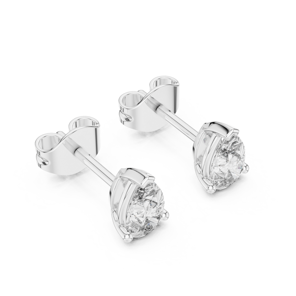 Elara Pear Brilliance Solitaire Stud