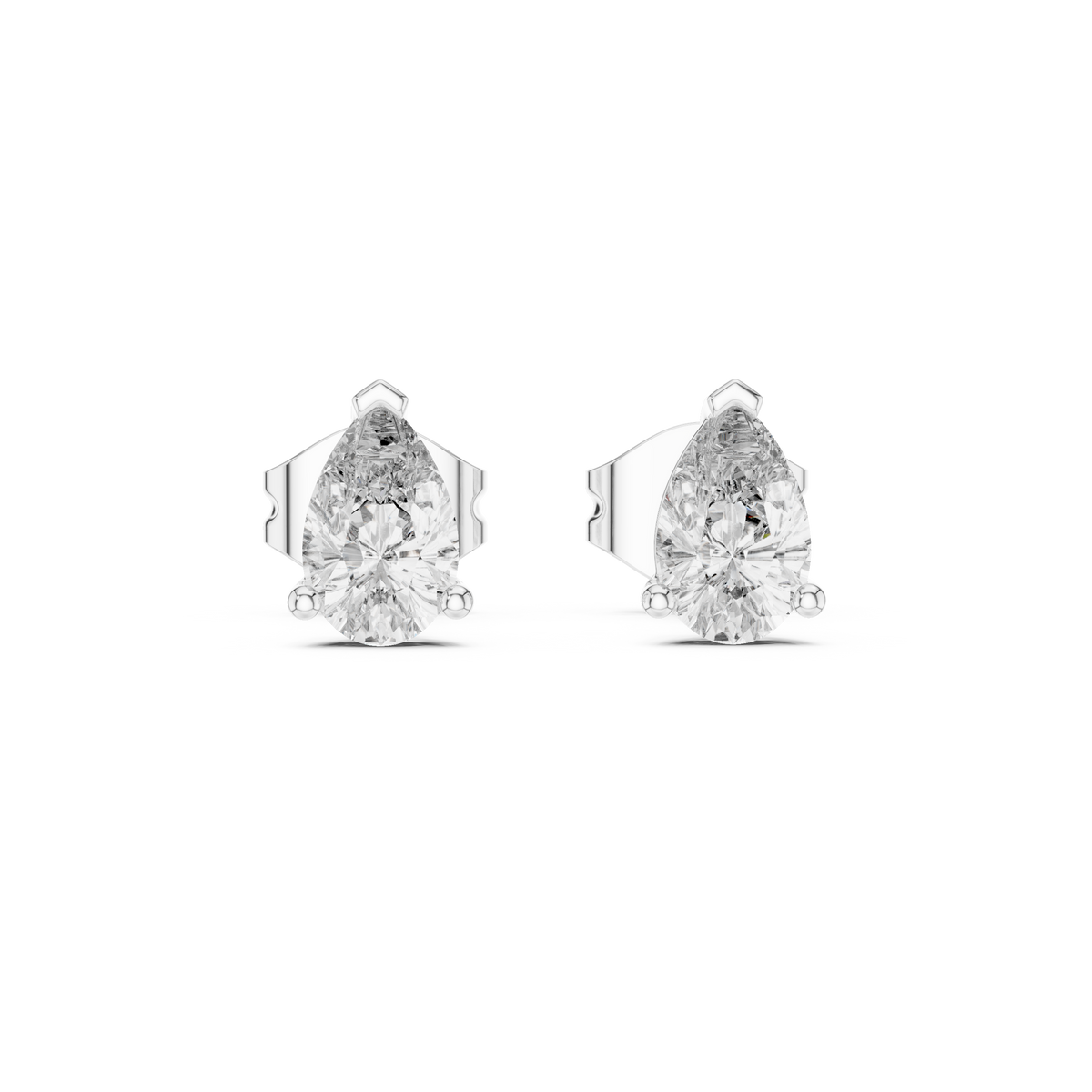 Elara Pear Brilliance Solitaire Stud