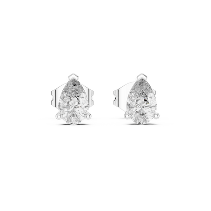 Elara Pear Brilliance Solitaire Stud