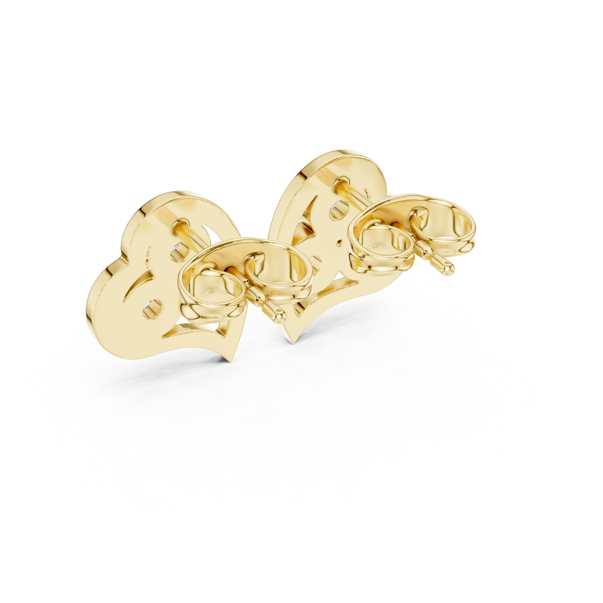 Lunavelle Triple Bloom Heart Studs