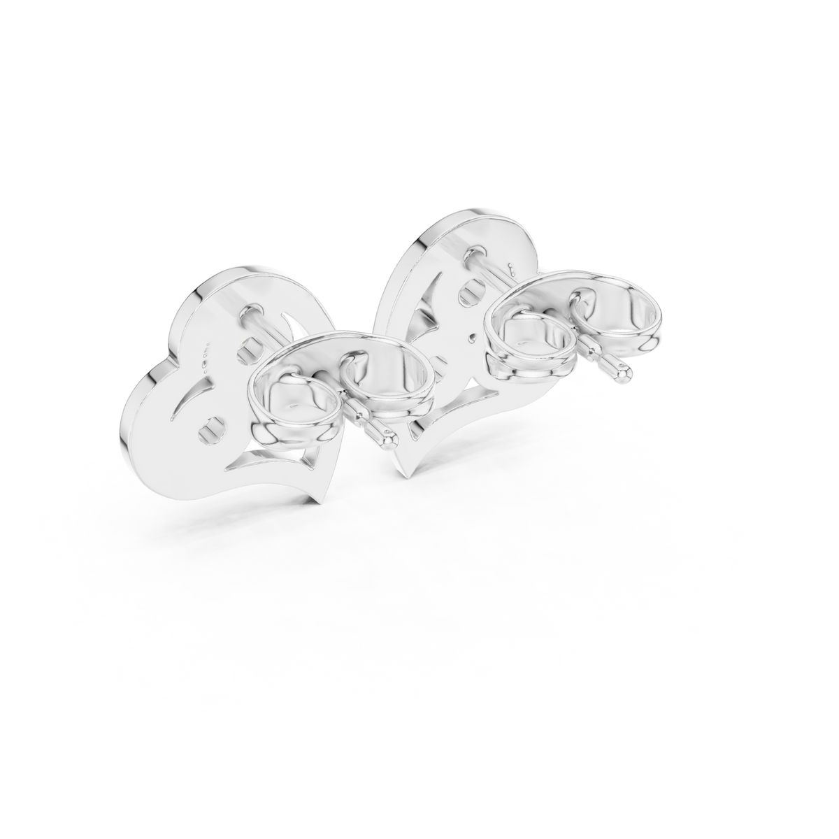 Lunavelle Triple Bloom Heart Studs