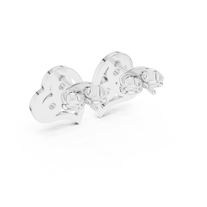 Lunavelle Triple Bloom Heart Studs