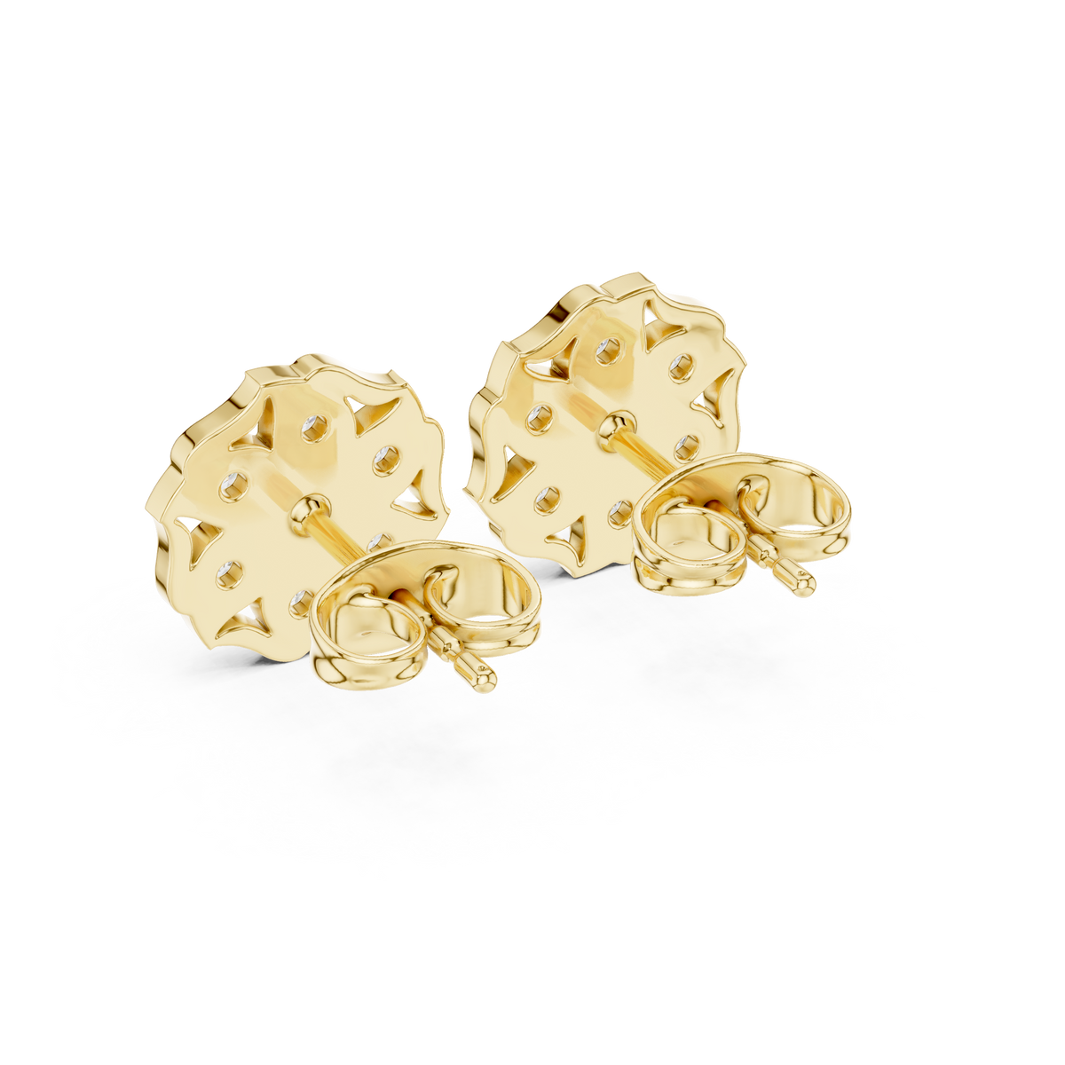 Virelisse Scalloped Bloom Diamond Studs