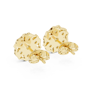 Virelisse Scalloped Bloom Diamond Studs