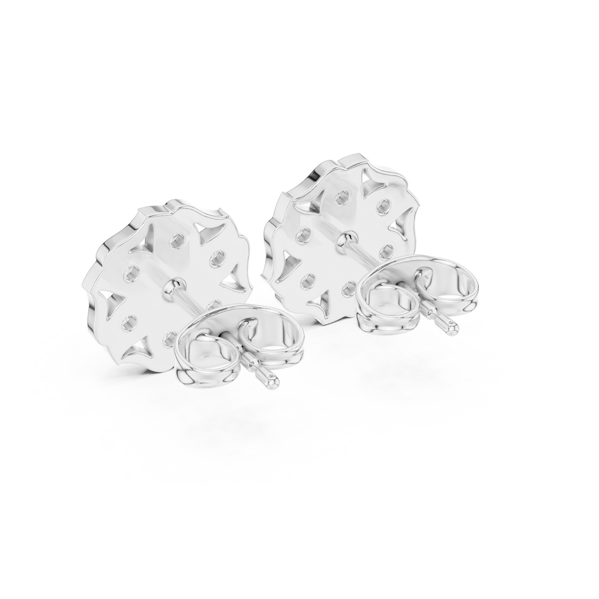 Virelisse Scalloped Bloom Diamond Studs