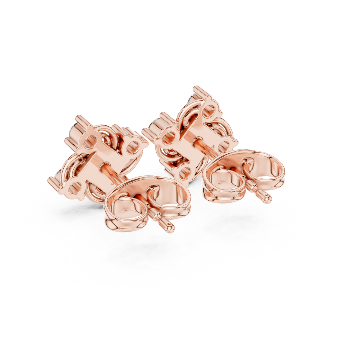 Virelisse Swirling Floral Diamond Studs