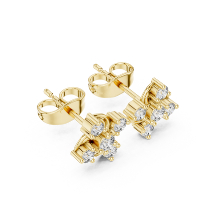 Virelisse Swirling Floral Diamond Studs