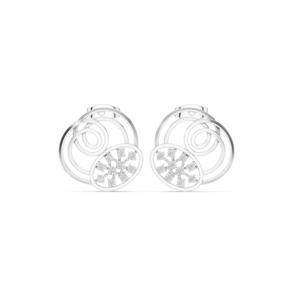 Sorellia Concentric Floral Diamond Studs