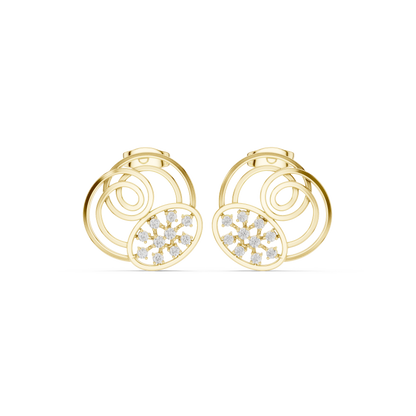 Sorellia Concentric Floral Diamond Studs