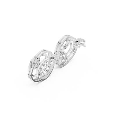Sorellia Concentric Floral Diamond Studs