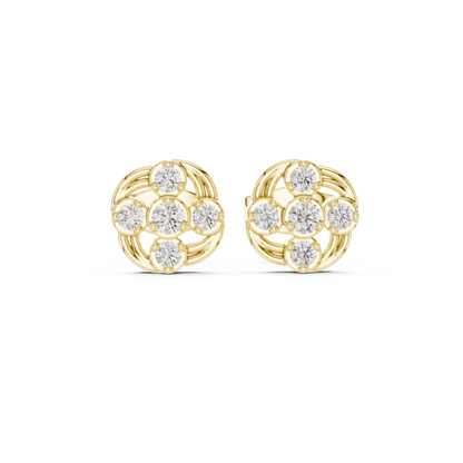 Norelle Floral Orbit Diamond Studs