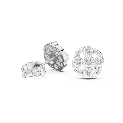Norelle Floral Orbit Diamond Studs