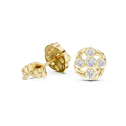 Norelle Floral Orbit Diamond Studs