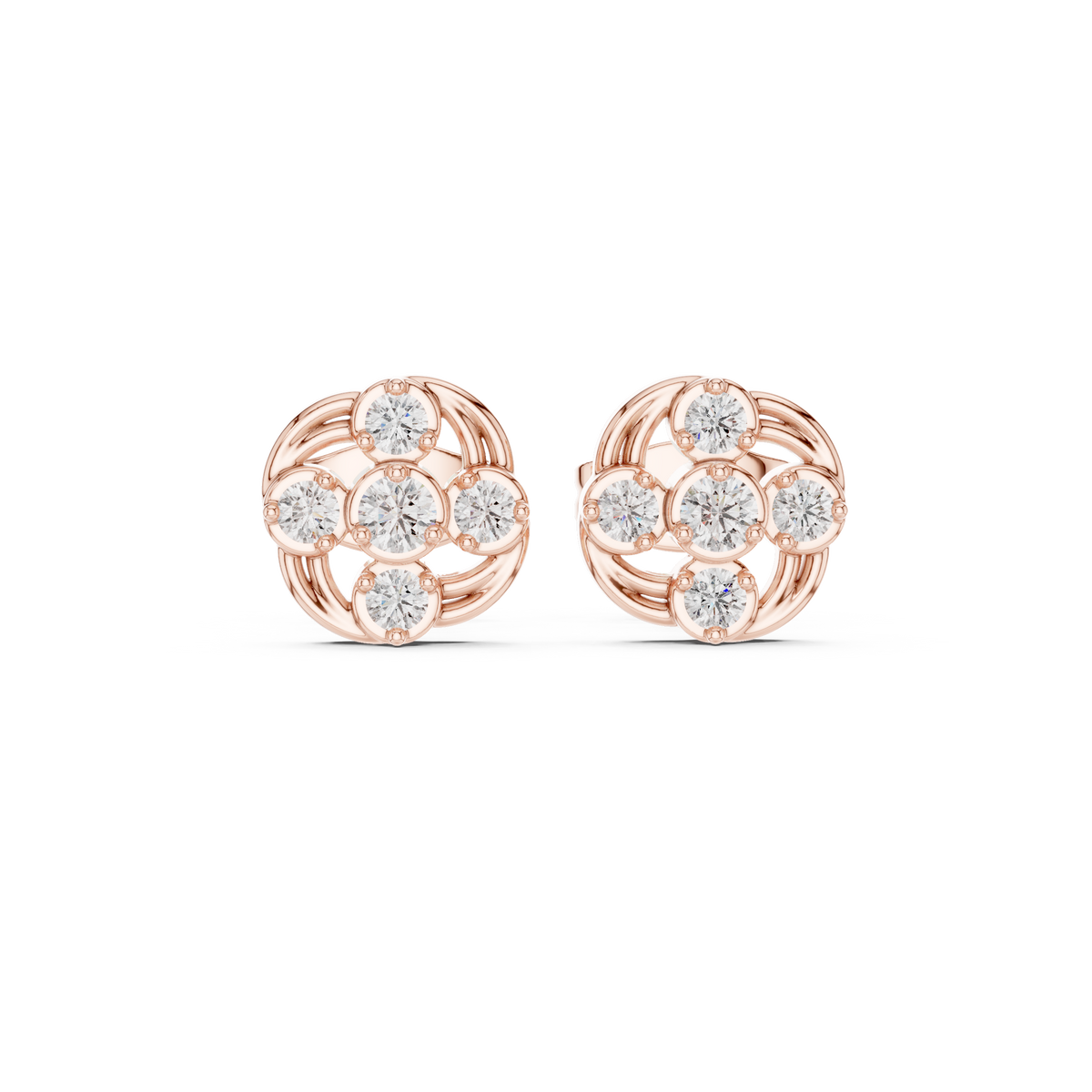 Norelle Floral Orbit Diamond Studs