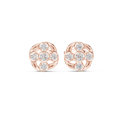 Norelle Floral Orbit Diamond Studs