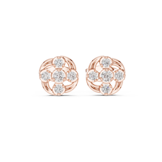 Norelle Floral Orbit Diamond Studs