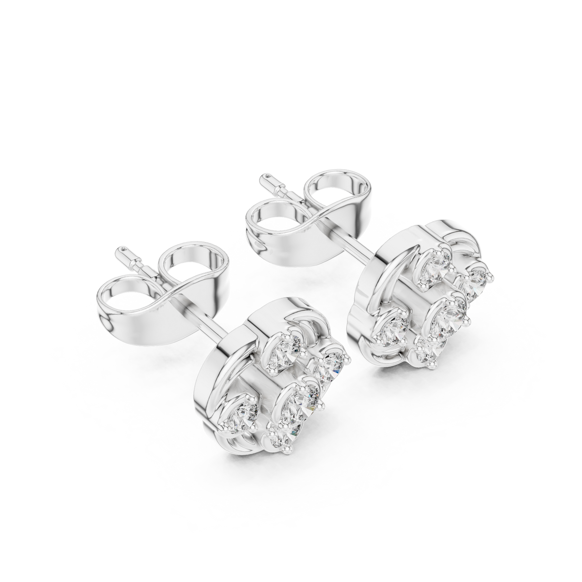 Norelle Floral Orbit Diamond Studs