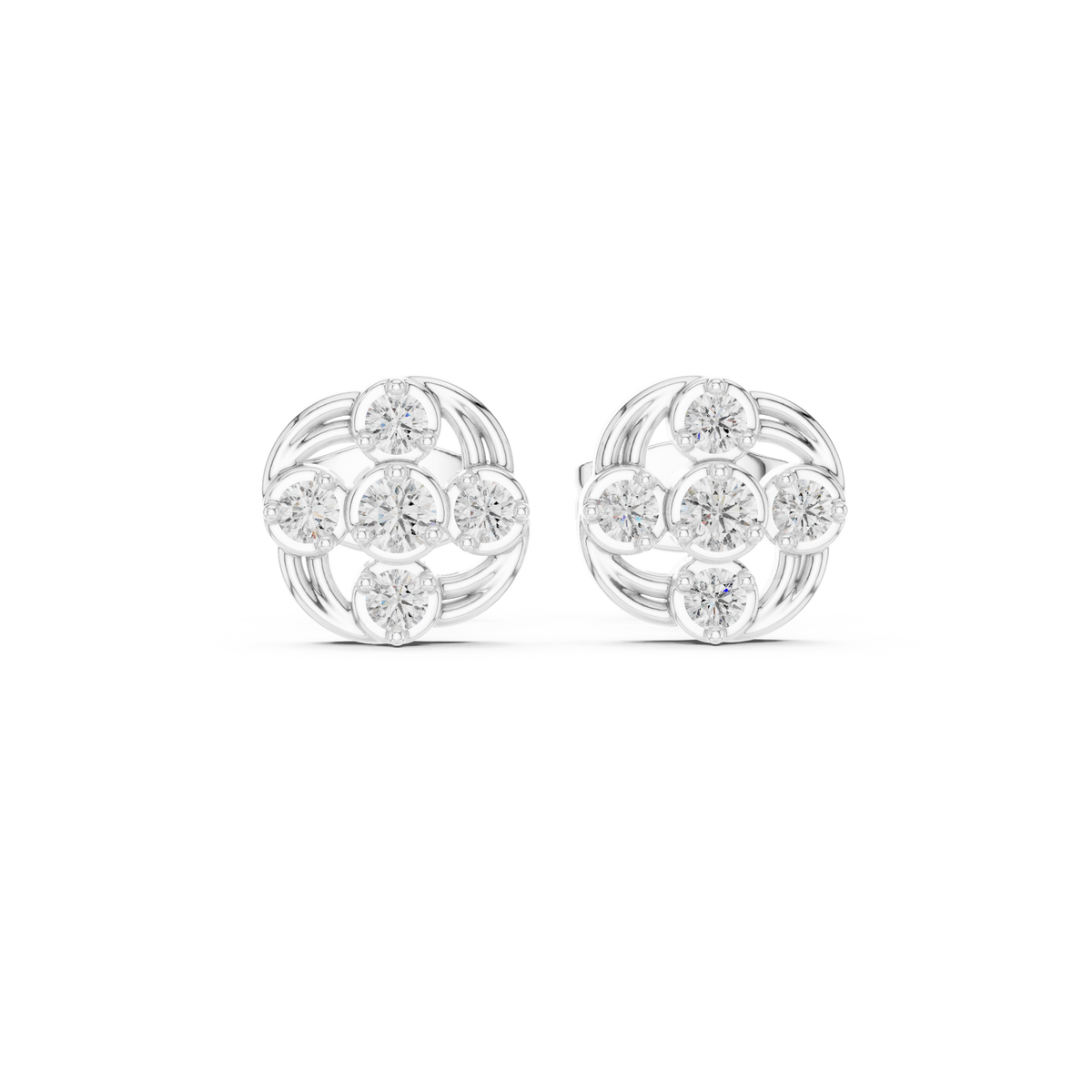 Norelle Floral Orbit Diamond Studs