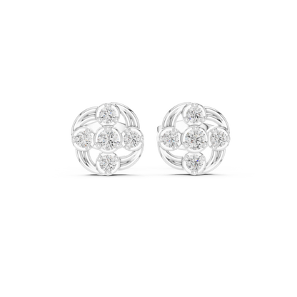 Norelle Floral Orbit Diamond Studs