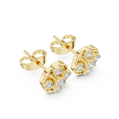 Norelle Floral Orbit Diamond Studs