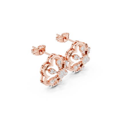 Elarienne Six Petal Diamond Studs