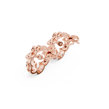 Elarienne Six Petal Diamond Studs