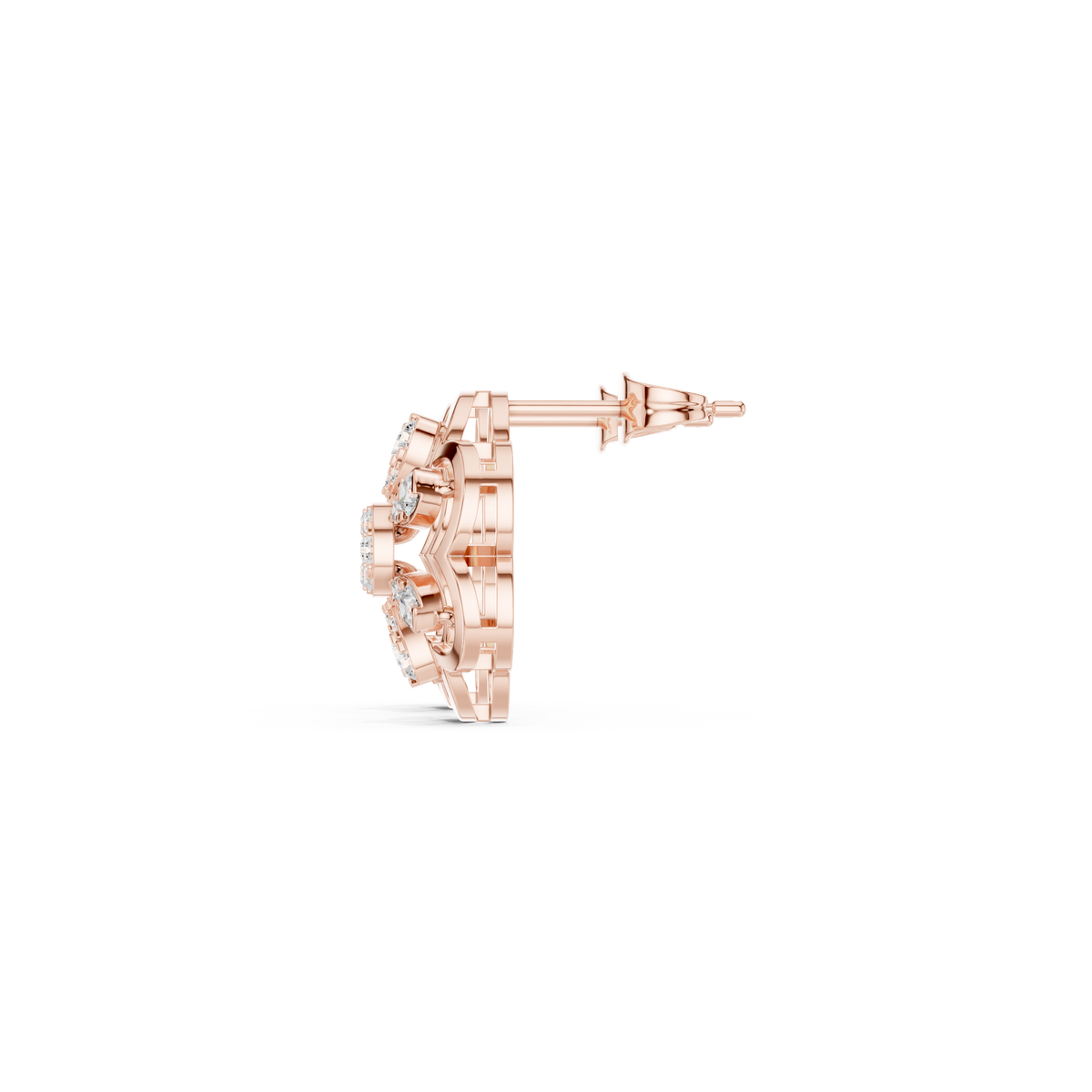 Elarienne Six Petal Diamond Studs