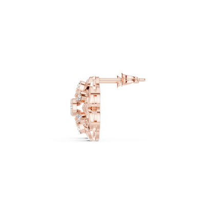 Elarienne Six Petal Diamond Studs