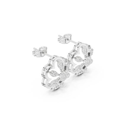Elarienne Six Petal Diamond Studs