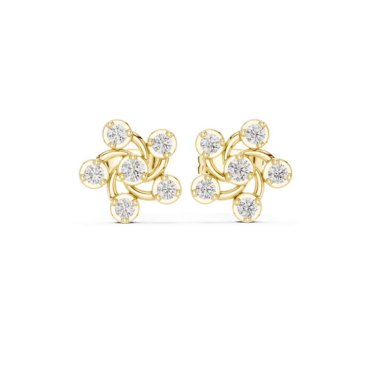 Aurellis Twined Floral Diamond Studs