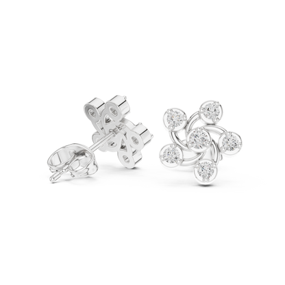 Aurellis Twined Floral Diamond Studs