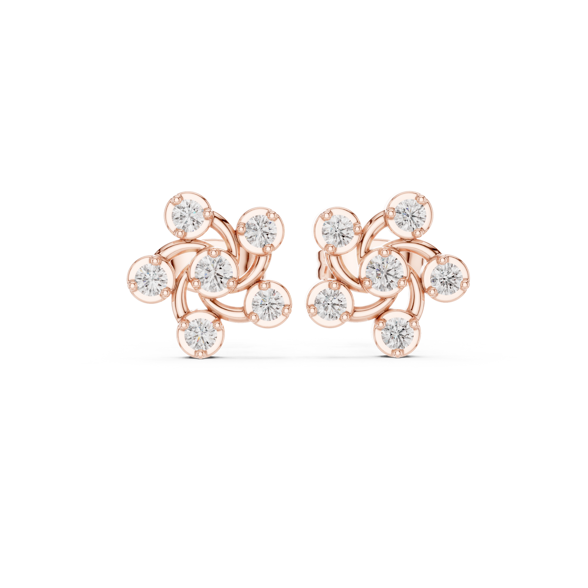 Aurellis Twined Floral Diamond Studs