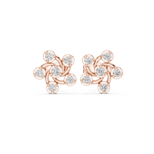 Aurellis Twined Floral Diamond Studs