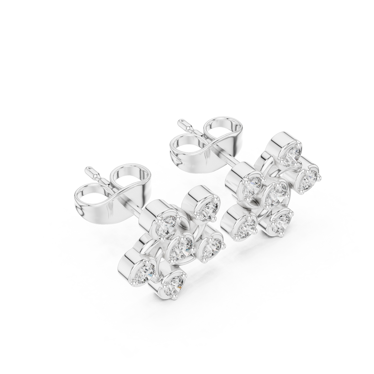 Aurellis Twined Floral Diamond Studs