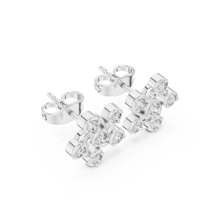 Aurellis Twined Floral Diamond Studs