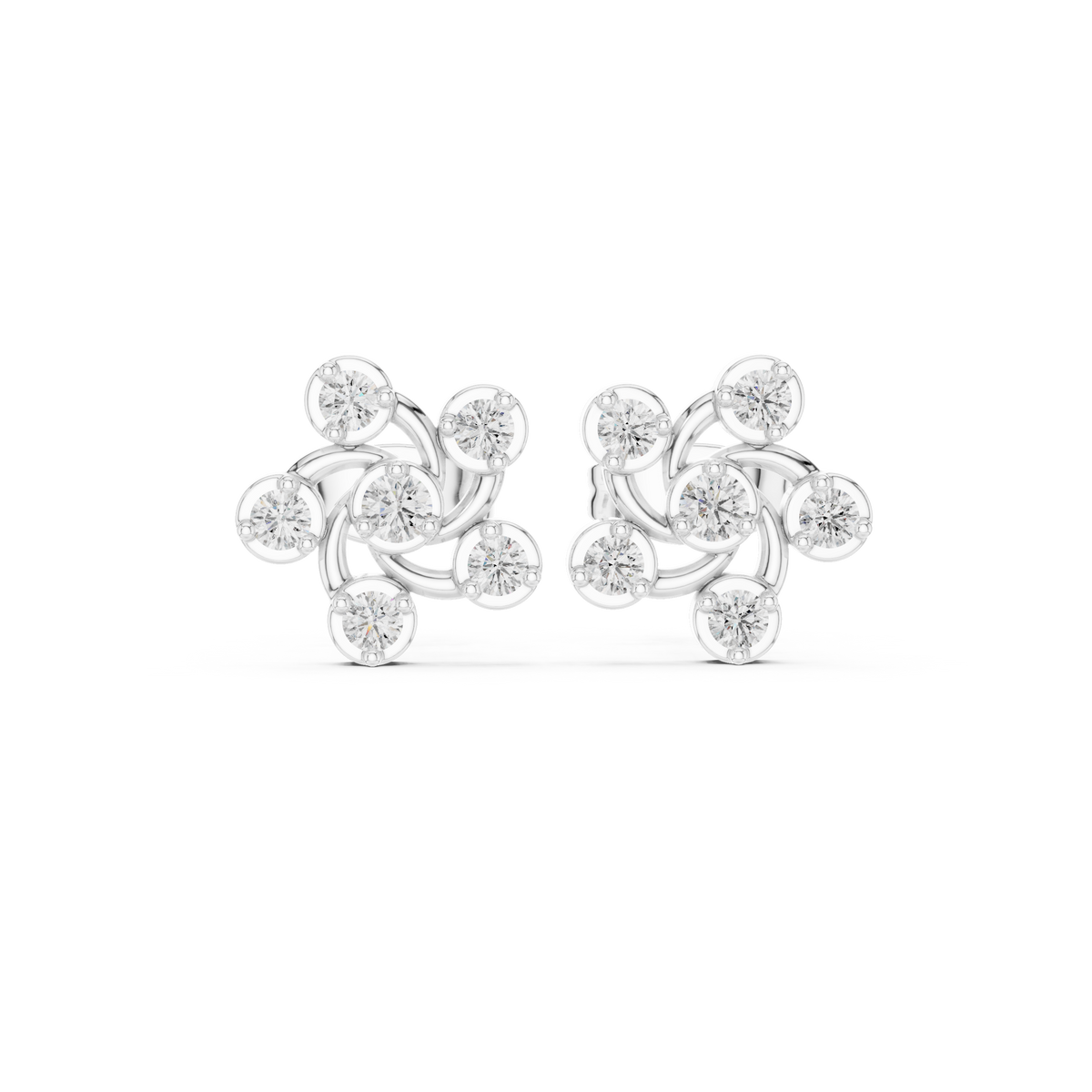 Aurellis Twined Floral Diamond Studs